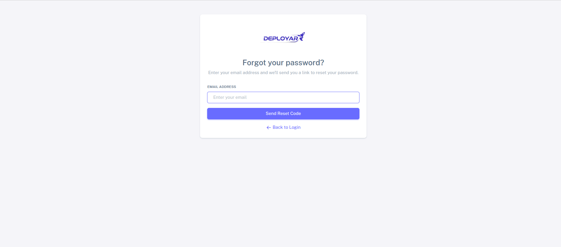 Reset Password Screenshot